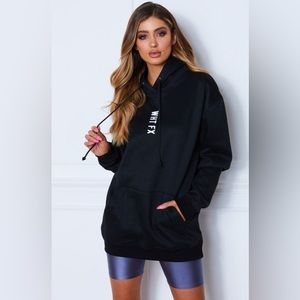 White Fox Boutique - All In Oversized Hoodie - Size M/L BLACK